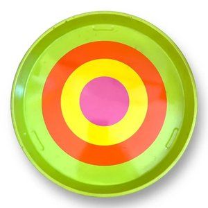 Danish modern MCM metal tin bullseye tray , Lena & Al Eklund x Laurids Longborg